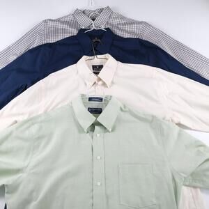 Men's LOT OF 4 Stafford Long Sleeve Button Down Shirts SIZE XL